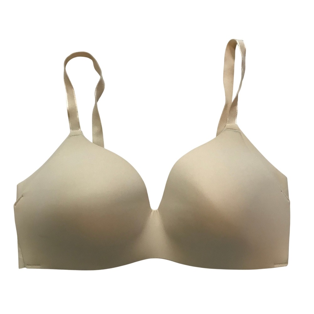 Knix WingWoman Contour Bra Beige Wireless Smoothing Molded Cup Size 4